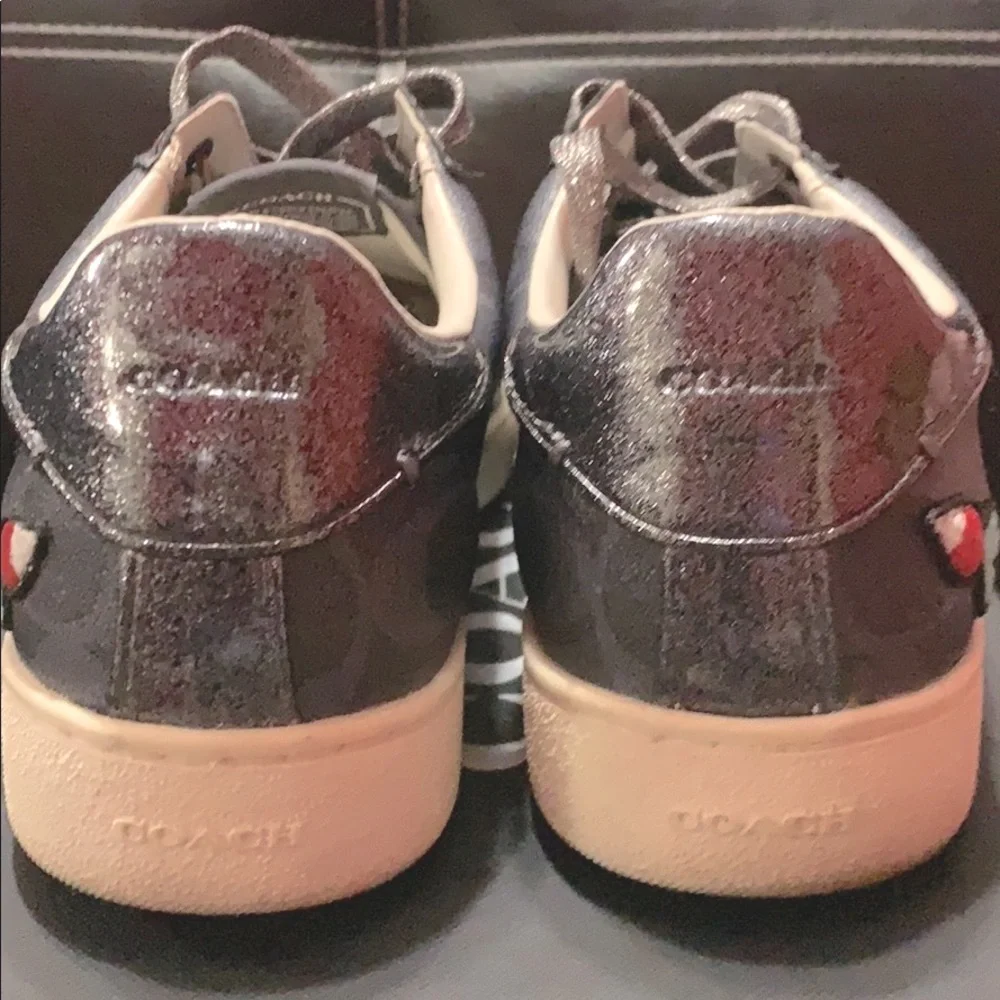 Coach Blue Fun Two Toned Sneakers with Embellishments. Size 8.5.